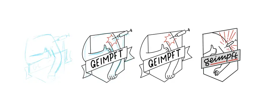 Bin geimpft Logo