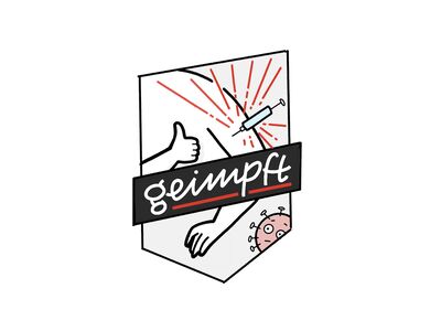 Bin geimpft Logo