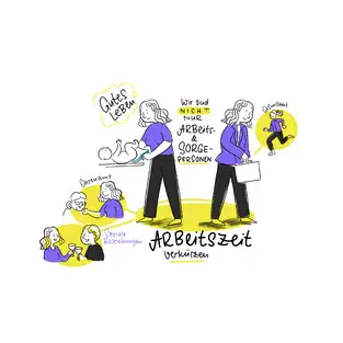 Graphic Recording f&uuml;r das B&uuml;ndnis Sorgearbeit fairteilen in Berlin