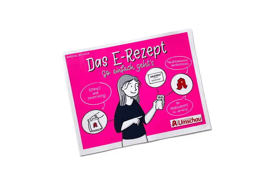 Illustrationen f&uuml;r die Apotheken Umschau zum Thema E-Rezept &ndash; Wie funktioniert das E-Rezept