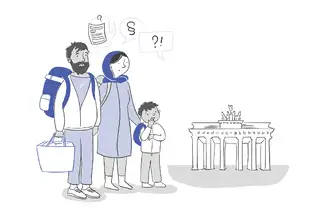 Illustrationen f&uuml;r die Perspektive Selbst&auml;ndigkeit: Neu in Deutschland