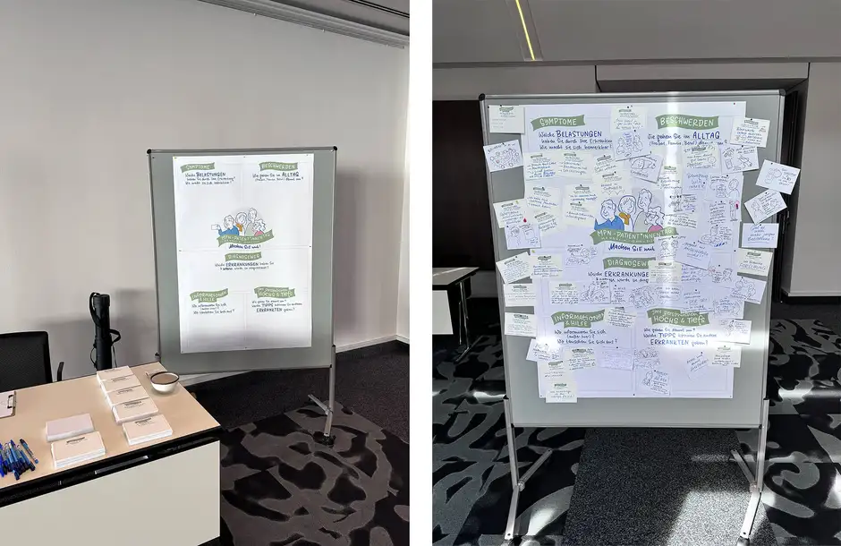 Graphic Recording Novartis Patiententag vorher nachher