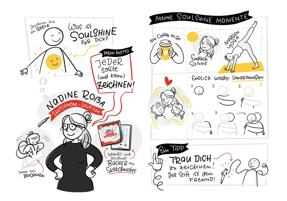 Sketchnotes Selfie Nadine Ro&szlig;a