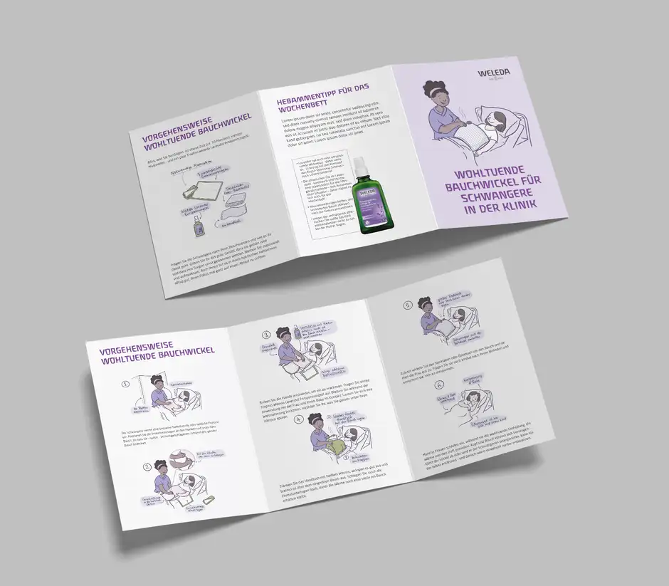 Illustrationen f&uuml;r das Weleda Lanvendel&ouml;l im Sketchnote Stil