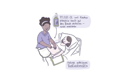 Illustrationen für das Weleda Lanvendelöl im Sketchnote Stil